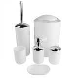 6pcs/set Bathroom Accessories Set Toothbrush Holder,Trash Can,Soap Dispenser V1294-YM0901-JY20664-01