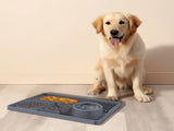 Multi-Functional Slow Feeder Mat for Dogs- Anti-Slip Lick Pad with Multiple Textures Rectangle 2PCS V888-ELOSUNG10442