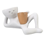 Funny Succulent Planter Resin Lying Guy Figure Fun Flower Pot for Indoor Plants Home Garden Decor V1294-YM0901-3111250043011