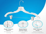 Clothes with Clips Plastic Set of 12 Pack Heavy Duty Dresses, T-Shirts Shirt Suit V1258-DP02-WO-54