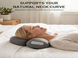 Neck Massager Pillow with Heat, Rechargeable Neck Massage Pillow, 2-Speed Vibration, Ergonomic V1107-CS-MEUDZ19