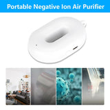 Neck Hanging Necklace Type Mini Portable Negative Ion Air Purifier Low Noise USB ChargingWhite V1294-YM0901-3113200014812