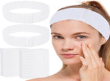 200 Count Disposable Spa Facial Headbands with Convenient Closure,White Stretch Facial Headwraps V1259-DP01-A-2337