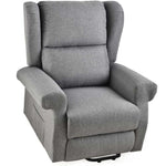 FORTIA Electric Recliner Lift Heat Chair for Elderly, Massage, Heat Therapy, Aged Care, Grey V219-HECLCRFOB3GY