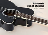 Alpha 43" Acoustic Bass Guitar Black 4-Band EQ GUITAR-E-43-EQ-BASS-BK