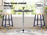 Artiss Bar Stools Metal Gold Navy BA-U-5005-NAGD