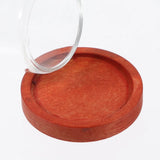 10 Sets Clear Display Dome Wooden Base Bell Jar Cloche Diy Mini Display Dome With Wood Base V1366-AZ2-W-18427