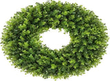 20 Inch Boxwood Front Door Wreaths, Spring and Summer Outdoor Wreath for Front Door, All Seasons V1258-DP02-WO-728