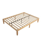 Warm Wooden Natural Bed Base Frame – Queen V264-STB-108P-NTR-QU-1