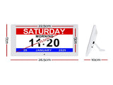 Artiss 10" Digital Day Clock Alarm Calendar Dementia Date Week Desk Clocks White DDC-10INCH-WH