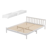 Artiss Bed Frame Double Size Wooden Platform with 2 Storage Drawers White SOFIE WBED-G-001D-WH-DRAW