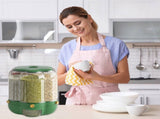 Food Grain Container Large Capacity 9L 6 Grid Rotatable Rice Dispenser Sealed Grain Food V1294-YM0523-10341434