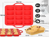 Mini Muffin Pan with Metal Reinforced Frame 24 Cups & Silicone Loaf 12 Cavities V1259-DP01-A-4523