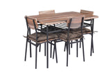 YES4HOMES 5 Piece Kitchen Dining Room Table and Chairs Furniture With Cushion Mat V278-TABLE-CHAIR-1107075