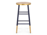 Artiss Bar Stools Metal Gold Navy BA-U-5005-NAGD