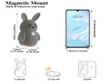 Adorable bunny-shaped motion sensor wall light with magnetic mounting, flicker-free LED, and three V1341-ZY-LBKH5RCF-GREY-2PCS