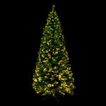 Jingle Jollys 1.8m Christmas Tree Optic Fibre LED Xmas tree Warm White XM-TR-LED-6F-WW-DX