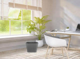ABS Plastic Trash Bin Grey for Home Bathroom with Practical Multipurpose Use V1370-AZ4-08722