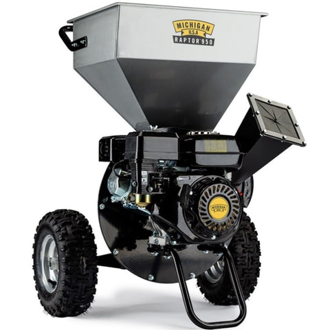 MICHIGAN 7HP 212cc Petrol Commercial Wood Chipper Shredder, Tree Mulcher - Raptor 950 V219-CHPPTRMC9C5A