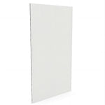 100cm Reeded Single Shower Glass Screen with White Wall & Floor U Brackets V63-917941