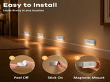 6 Pack Rechargeable Stair Lights for Indoor, Motion Sensor LED Night Light Lamp for Step Hallway V1192-AZ-W-26463