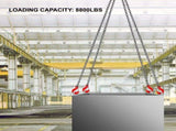 Chain Sling, 8 mm x 1m Chains with Hooks, G80 Engine Chain Hoist Lifts, 5 Ton Load Capacity V952-GLSJG80SZGL8MMX1MV0
