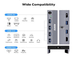 BENFEI 000355GY USB 3.0 HDMI KVM Switch with 4 USB 3.0 Ports for 2 Computers Sharing V28-ELEBEN355GY
