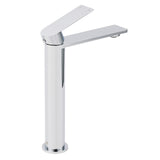 WELS Polished Chrome Tall Basin Mixer Vanity Sink Faucet Spout Laundry Flat Tap V1233-KRS102CR