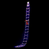 Jingle Jollys 3.5M Christmas Lights 300 LED Ladder Light with Santa Claus Decor XMAS-MOT-D-LADDER-MC