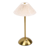 Pleated Table Lamp Touch Control 3 Colors Stepless Dimming USB Rechargeable Retro Cordless LED V1294-YM0901-3119250068112