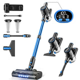 Cordless Vacuum Cleaner, 55Kpa/8 in 1 Powerful Suction Lightweight Vacuum Cleaner for Home, LED V1313-AU-A27D
