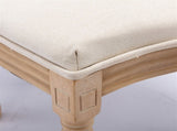 AADEN 2x Linen Dining Chairs with Solid Wood Legs- Beige V226-SW1845BG