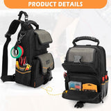 Versatile Single-Shoulder Crossbody Tool Bag with Multi-Compartment Storage, Durable Fabric and V1341-ZY-GFDR2PGT-BLACK