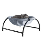 Grey Elevated Cat Hammock Bed - 45 x 42 x 23 cm Reinforced Iron Frame and Easily Removable V888-ELOSUNG55083-1