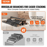 VEVOR 8 Pcs Oak Logs, Gas Fireplace Ceramic Logs for Fire place, Heat-Resistant Wood Log Gas V952-TCXWYM8XM000HHC5SV0