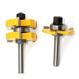 Woodworking Router Planer Set 8 Handles, 2-Piece Tongue and Groove, 3-Groove T-Shank Compatible V1188-ZX-Y919-0074