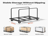 Drywall Cart Dolly, 816 kg Load Capacity, Steel Panel Truck Cart with 12.5 mm Swivel Casters, Lumber V952-BLTCHJGSGSBKHDXOC001V0