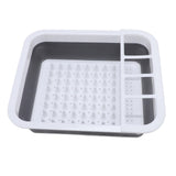 Foldable Dish Drying Rack Food Grade PP TPR Portable Dinnerware Drainer Organizer for Kitchen RV V1294-YM0901-3118240246111