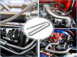 Air heater, 300 cm Diameter 2.5 cm stainless steel exhaust pipe, parking heater pipe with 2 V1189-LC-QP-00312