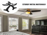 Zinc Alloy Black Ceiling Fan Mounting Bracket Compatible with Multiple Models Easy Installation V1370-AZ4-08617