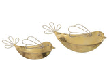 Set 2 Nested Lustre Gold Wall Planters 8x29cm V637-97020PLN