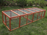 YES4PETS 290 cm XL Chicken Coop Run Guinea Pig Cage Villa Extension Rabbit Hutch Cat Kitten House V278-CAGE32RUN-DOUBLE
