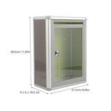 WHAMVOX 2 Pcs Modern Mailbox Wall Mount Transparent Office V1189-WXFWAL-20260326-02312