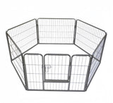 YES4PETS 6 Panel 60 cm Heavy Duty Pet Dog Puppy Cat Rabbit Exercise Playpen Fence V278-HPL60-6-DOOR