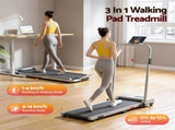 Everfit 3 in 1 Walking Pad Treadmill 12% Incline Under Desk Foldable for Home With 38cm Belt Silver TMILL-380H-2INC-SI