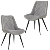 Helenium Dining Chair Set of 2 Fabric Seat with Metal Frame - Granite V315-VOD-GATS-01-2PC-KIT