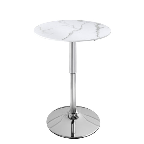 Levede Bar Table Swivel Gas Lift Counter White CH1094-WH