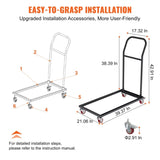 Folding Chair Dolly, Iron Commercial Cart with 12 Chairs Capacity, Folding Chairs Rack Trolley with V952-ZYTC422136YCTP8YBV0