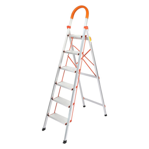 Traderight 6 Step Ladder Folding Aluminium HW0147-6