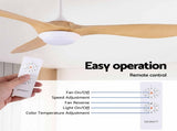 Devanti 52'' Ceiling Fan DC Motor w/Light w/Remote - Wood CF-B-52-310B-LW